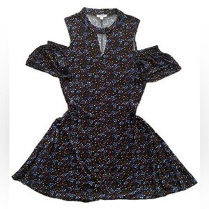 One Hart Black Flower Thorn Off The Shoulder Skater Dress size XL